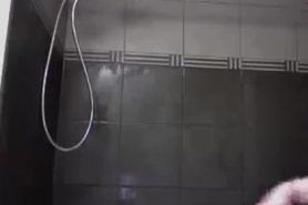 Hot Chunky Redhead Shower and Striptease