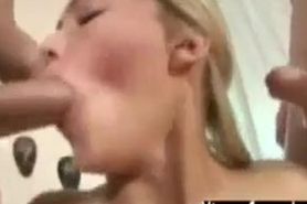 Hot Blonde Gets Fucked, Dp'D &Amp; Creampied