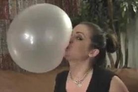 Topless Bubble Gum Blowing Bubbles