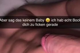 18 year old gf cheats on her boyfriend on snapchat and gets cum covered cuckold sexting