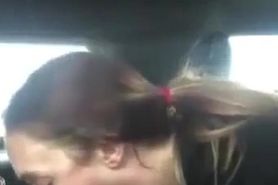 wife suck bbc in car