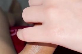 oiled toejob/footjob on my tiny pp