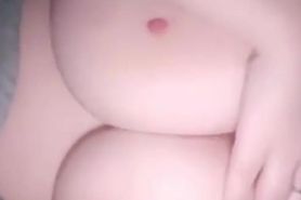 Hannah playing with her BIG boobs on Snapchat (Loop)