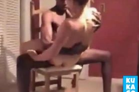 Black guy from the bar fucks wife while hubby films