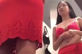 Asian girl clothing store