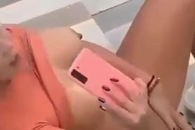Girl caught masturbating in public