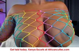 Big titty Kenyan shows off her body