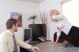 Blonde Whore Fucked Rough In The Office