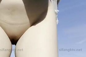 busty asian getting wet
