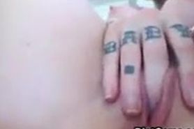 Tattooed Cam Chick Masturbates