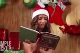Girls reading Christmas stories while riding vibrators by Simple Pickup