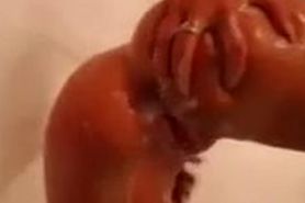 Naked Chick Washing In The Bath Tub
