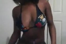 Black girl with beautiful natural ass
