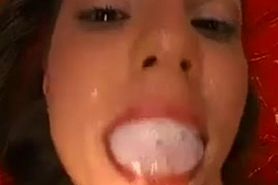 Hot Asian getting sated cumshots