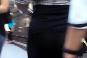 see thru black leggings nice ass