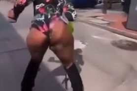 Throwing ass down the street