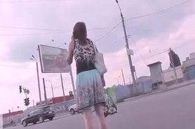 Upskirts in the street