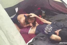 Caught fucking rough in friends tent camping