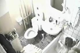 Randy shower voyeur places a well in his bathroom