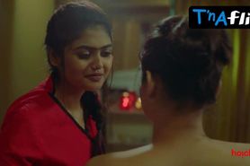 Sayani Ghosh Lesbian,  Breasts Scene  in Charitraheen