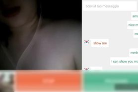 Omegle Asian Girl Big Boobs Masturbate While Watch Big Dick Webcam