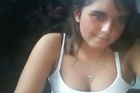 cute teen playing on cam