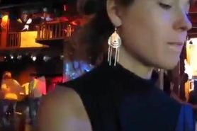 Sneaky blow job and rough sex in the club