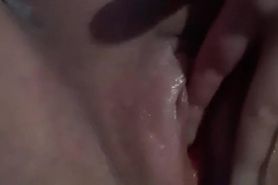 I tasted my cum again, so wet fingering my pussy!