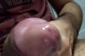 releasing cum contained in my foreskin