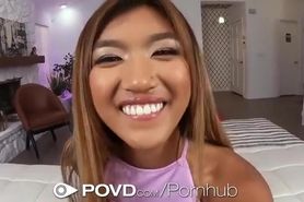 Asian beauty showing her cute smile and awesome style