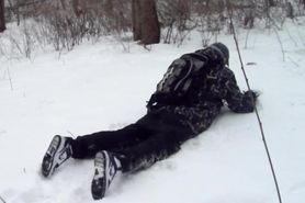 Outdoor Joy in the Snowbound Forest