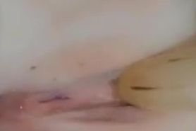Masturbating Teen Plays With Fruit .. Wants To Screw