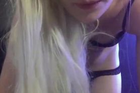 This girl strips and works a cock on livecam