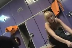 Fresh girls in the changing room display their sexy bodies to a hidden camera