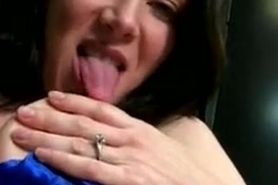dirty talking brunette fingers and squirts