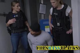 Casual MILF cops like interracial with convicts