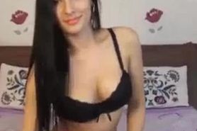 sexy and horny camgirl rubs her pussy for you