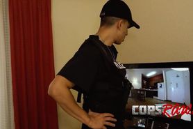 Professional teen whore pleasing a thick officer dick
