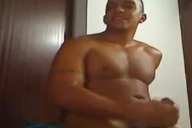 Hot Latin Guy Strokes Huge Dick On Cam Part 2