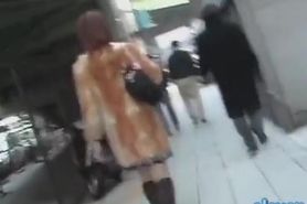 Skirt sharking video showing a graceful Japanese girl