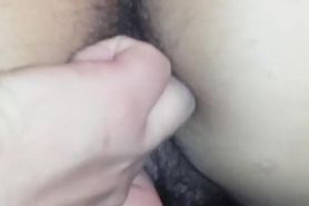 Tight pussy furry licked and filled with fluids vaginals