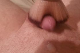 Pre Cum From Brushing My Dick