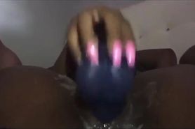 Wet Ebony Girl Playing With Her Wet Juicy Pussy