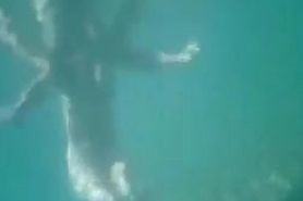MILF full naked under the water