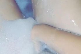 Playing with myself in bubble bath