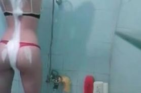 sisters gf caught by me showering after i fucked her