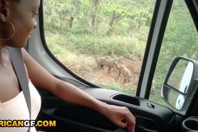 My Cute Black Gf Gets Hungry For My Cum On Wild Life African Safari