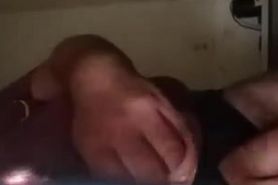 Jacking and Cumming all over table while watching porn