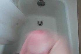Cum in the bathtub