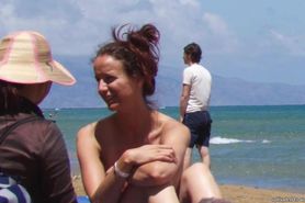 Girl Caught Topless In Agia Marina, Creta.